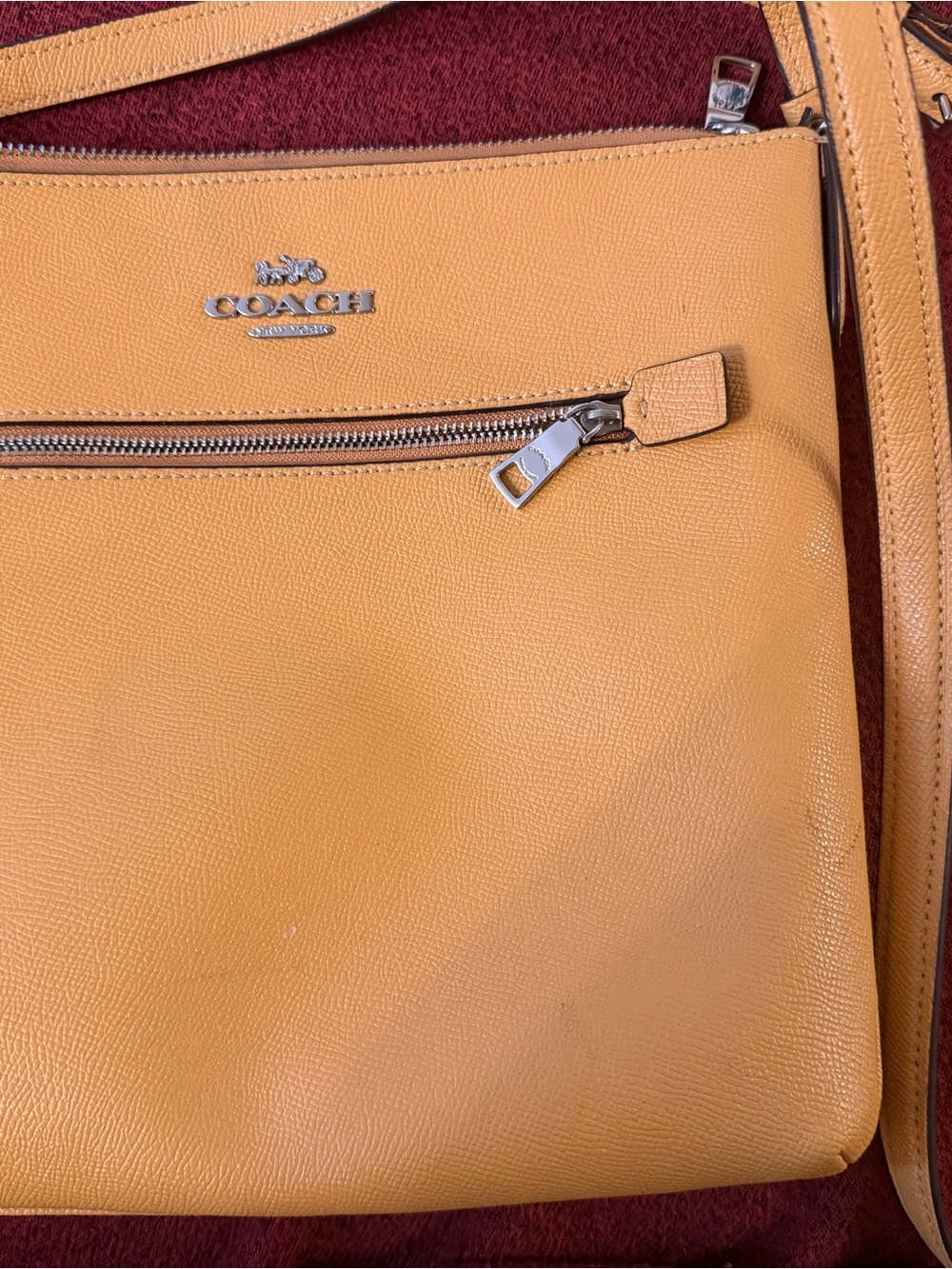 Coach Rowan File Crossbody Retro Yellow Leather